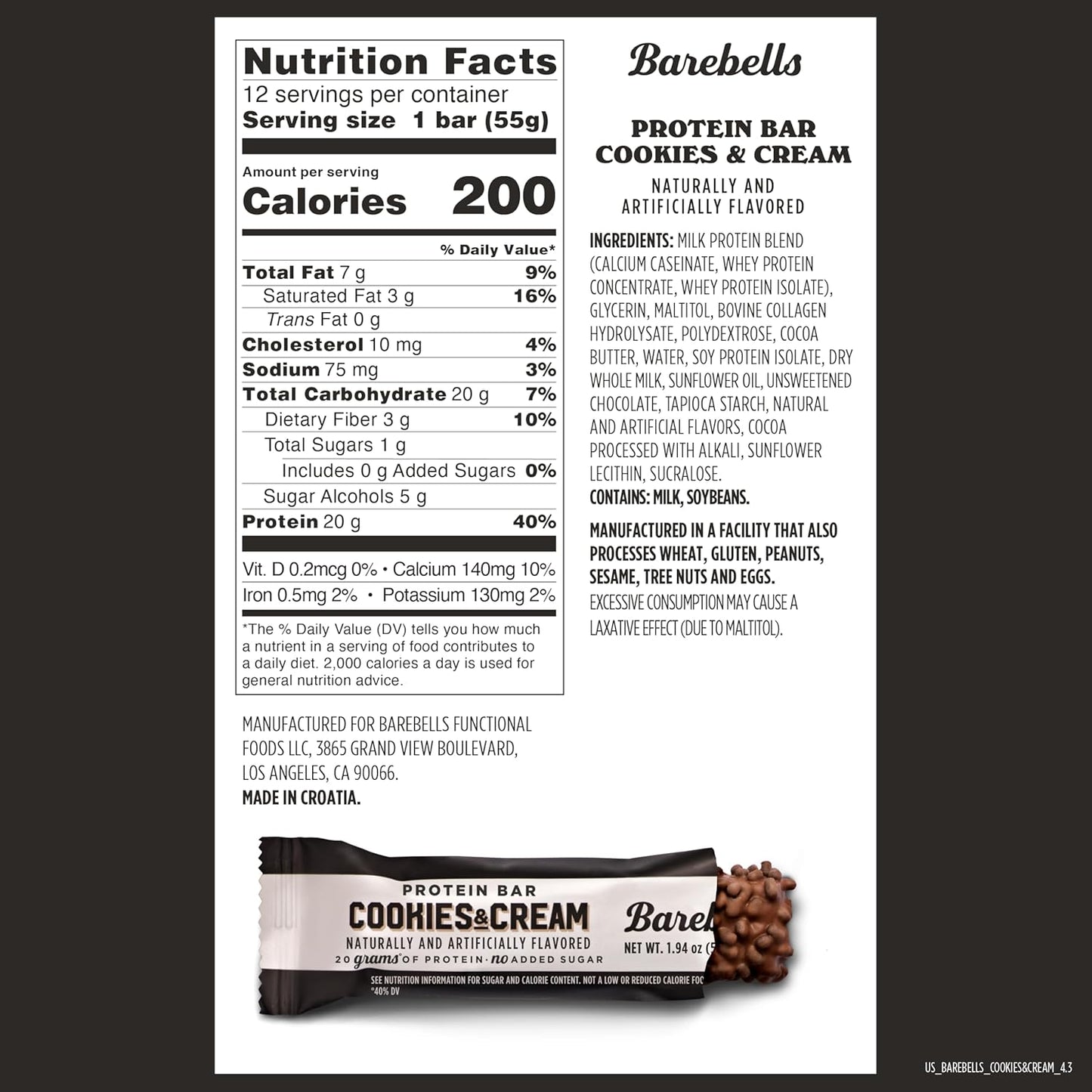 【多種口味】Barebells Protein Bar 蛋白棒