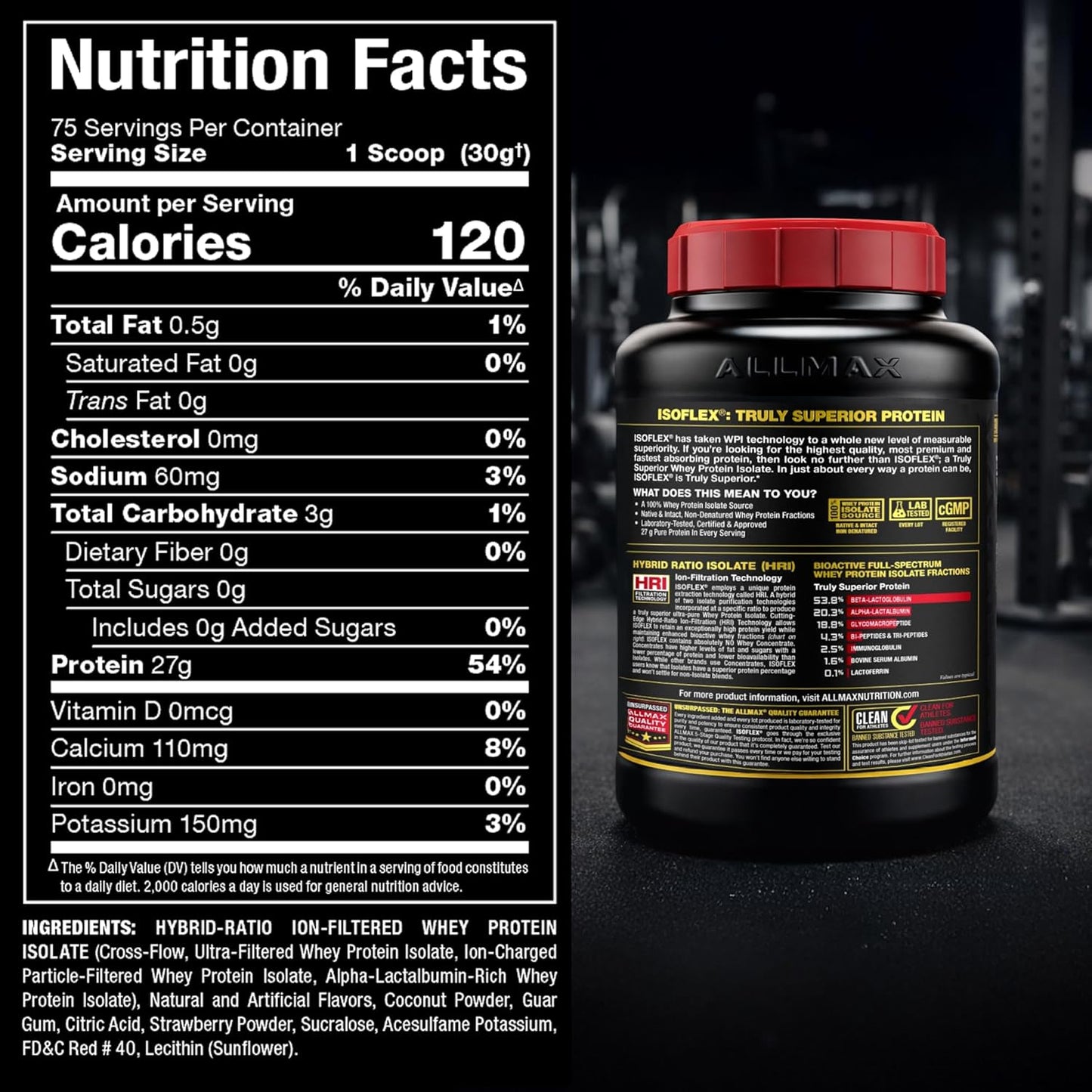 【多種口味】ALLMAX Nutrition ISOFLEX Whey Protein Isolate 乳清分離蛋白粉
