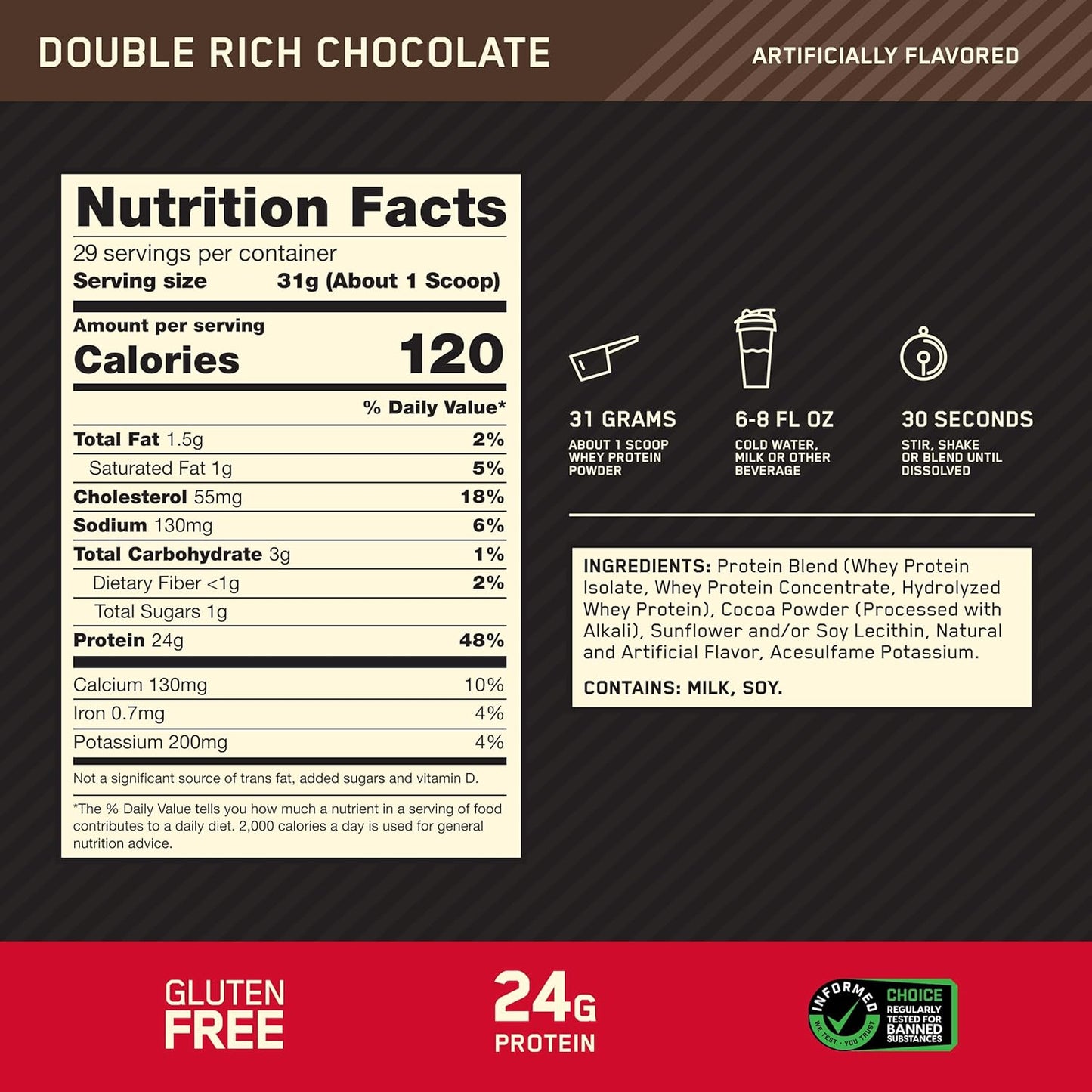 【多種口味】Optimum Nutrition Gold Standard 100% Whey Protein Powder 乳清蛋白粉