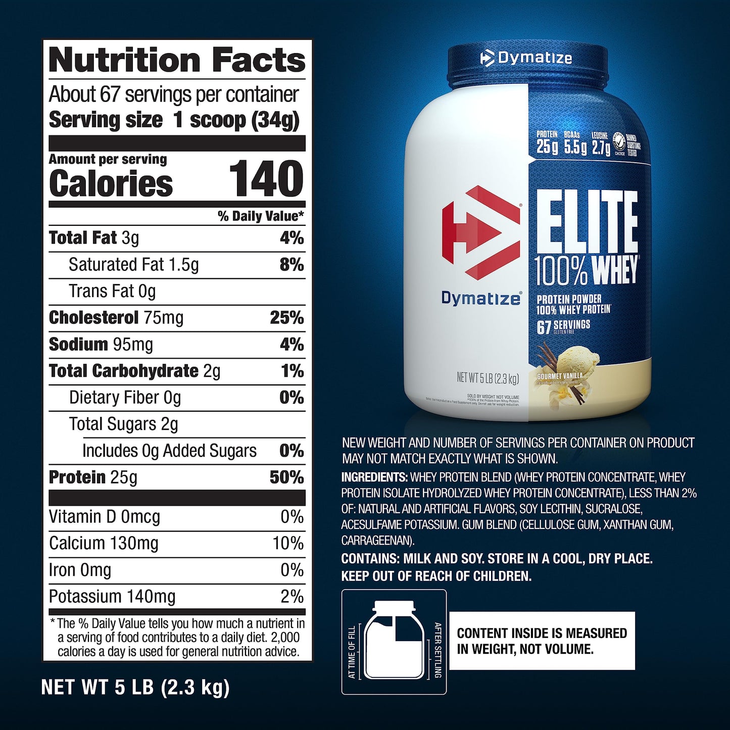 【多種口味】Dymatize Elite 100% Whey Protein Powder 乳清蛋白粉