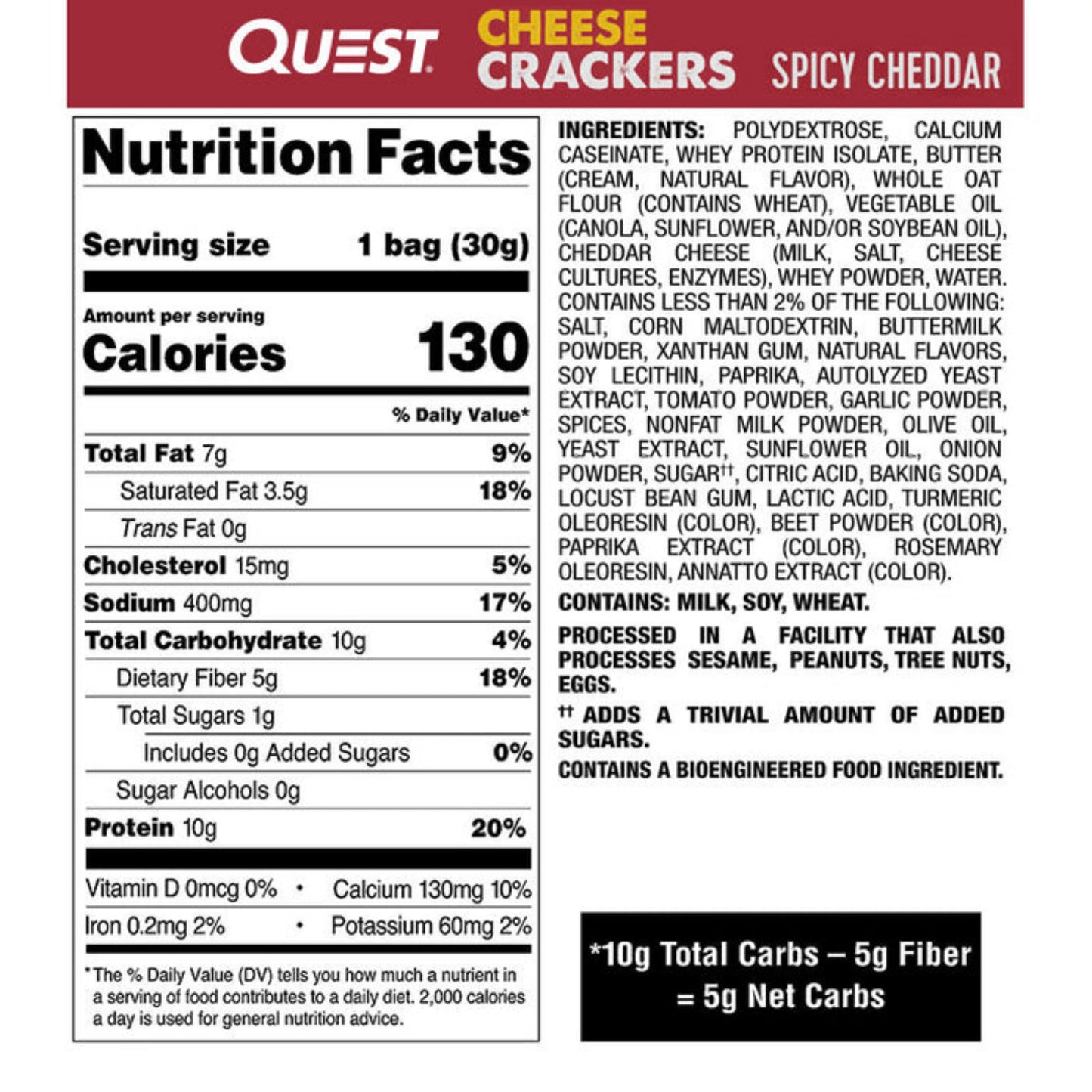 【多種口味】Quest Nutrition Cheese Crackers 蛋白芝士餅乾