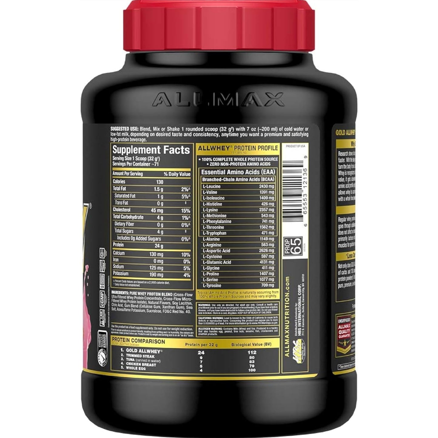 ALLMAX Nutrition Gold AllWhey Protein Powder 乳清蛋白粉