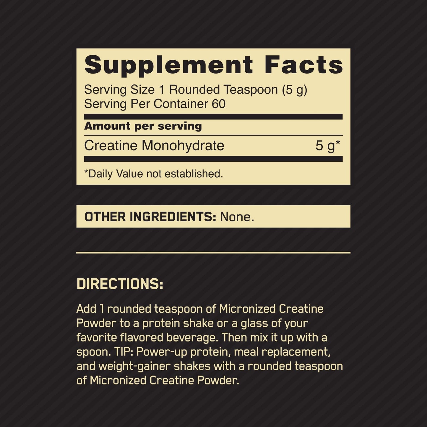 Optimum Nutrition Micronized Creatine Monohydrate Powder 微粉化肌酸粉