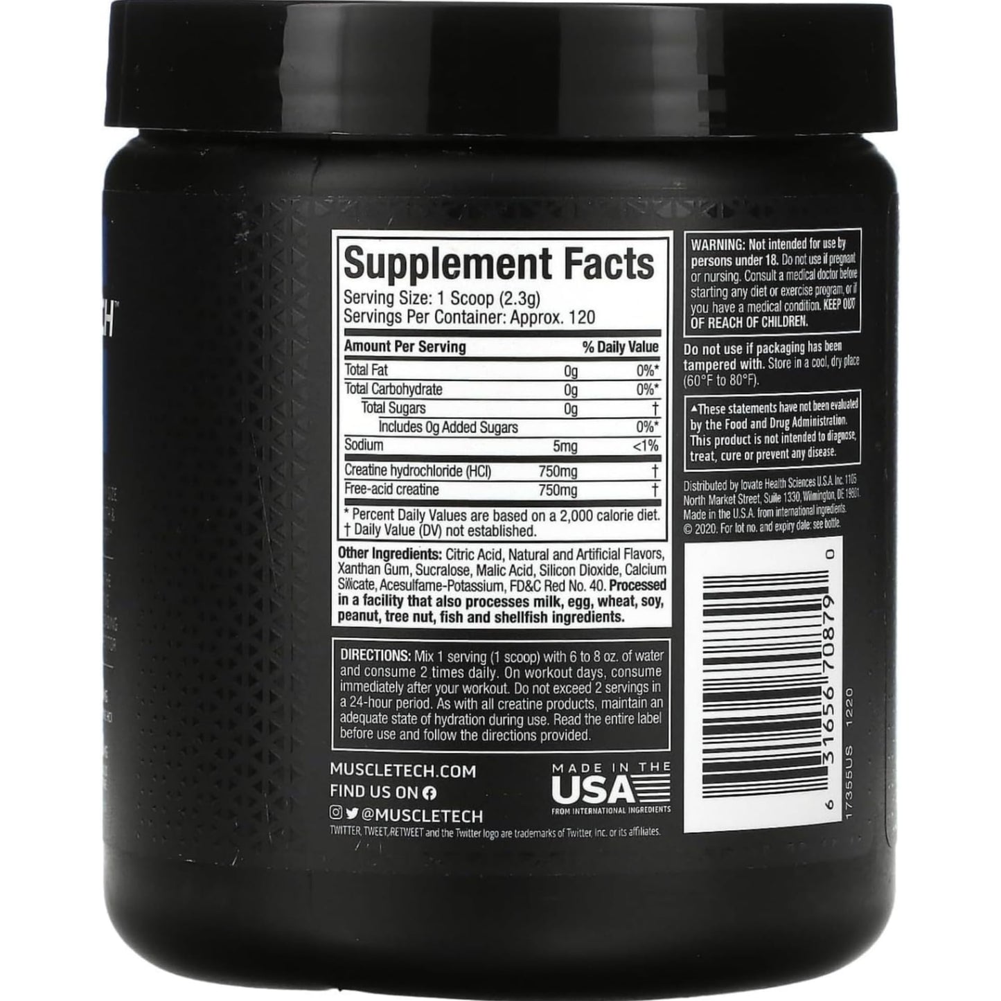 【多種口味】MuscleTech Cell-Tech Creactor Creatine HCl Powder 鹽酸肌酸粉
