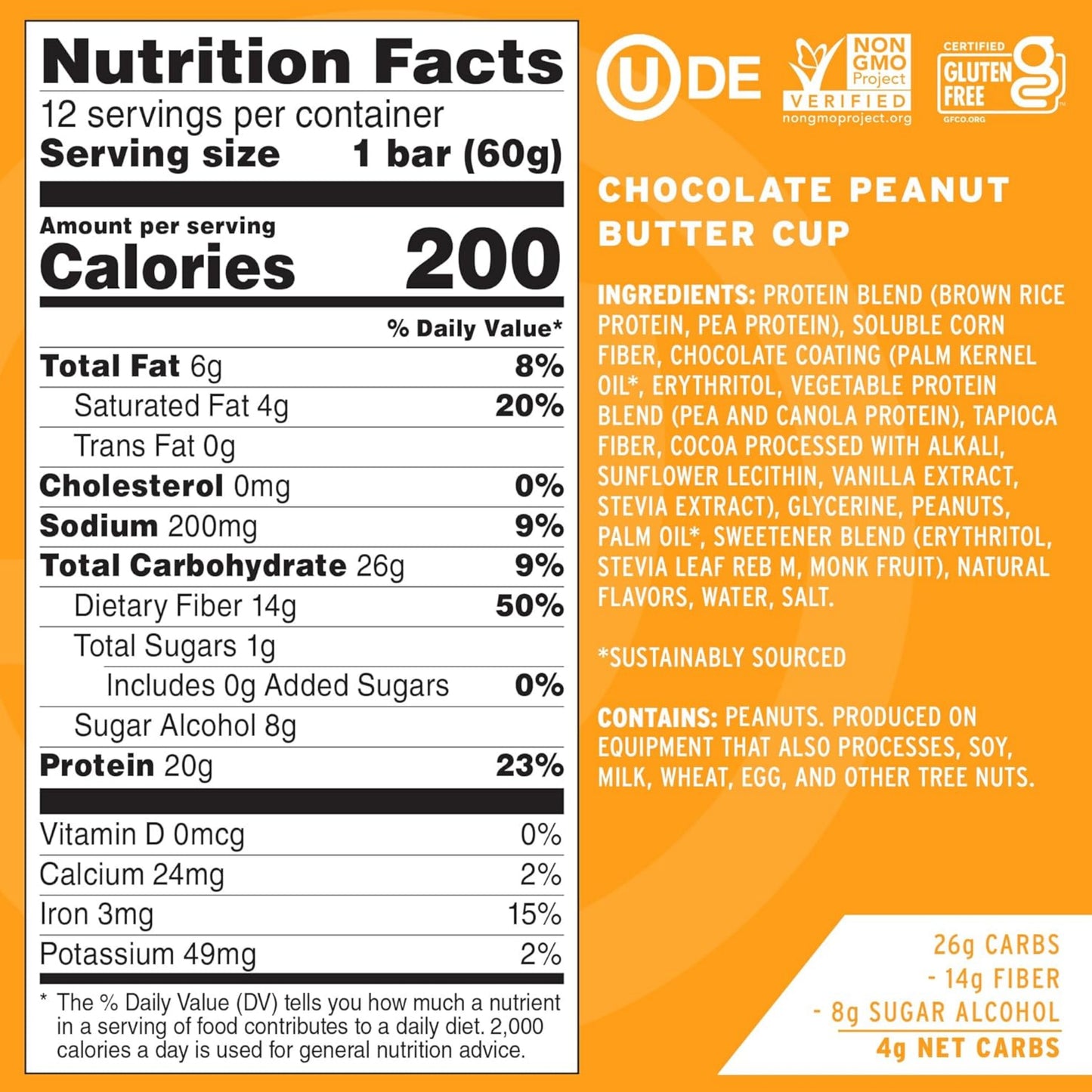 【多種口味】No Cow Plant Based Protein Bar 植物蛋白棒