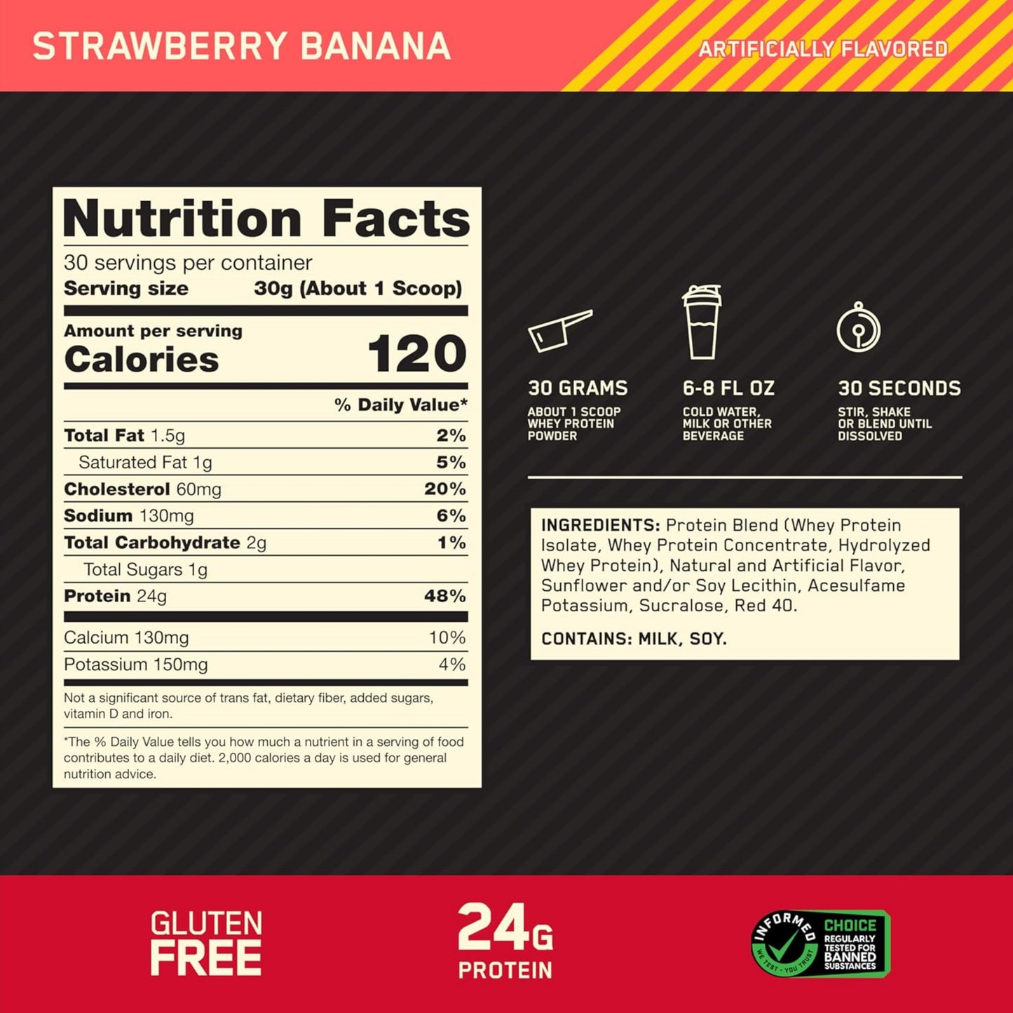 【多種口味】Optimum Nutrition Gold Standard 100% Whey Protein Powder 乳清蛋白粉