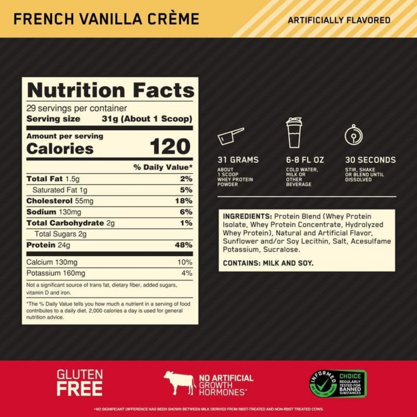 【多種口味】Optimum Nutrition Gold Standard 100% Whey Protein Powder 乳清蛋白粉