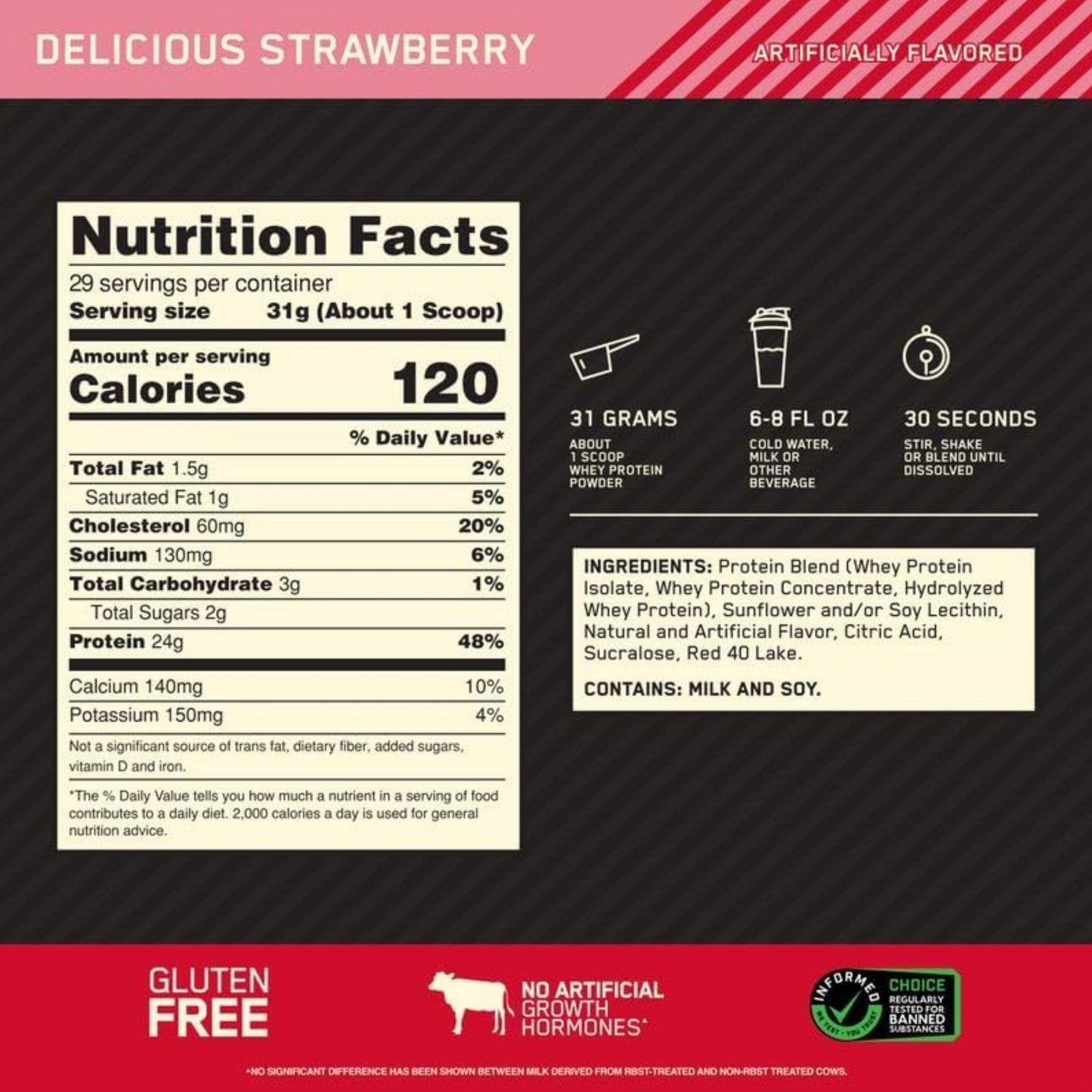 【多種口味】Optimum Nutrition Gold Standard 100% Whey Protein Powder 乳清蛋白粉