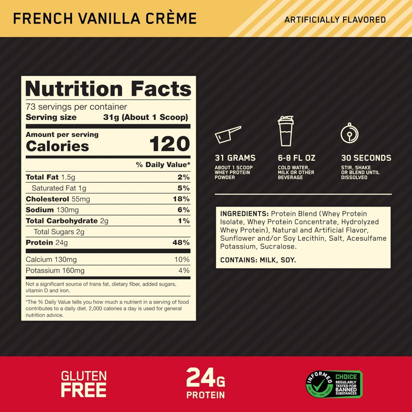 【多種口味】Optimum Nutrition Gold Standard 100% Whey Protein Powder 乳清蛋白粉