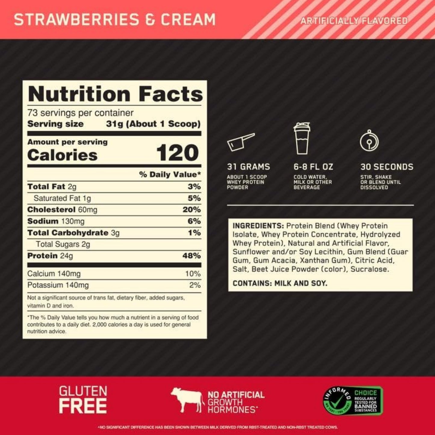 【多種口味】Optimum Nutrition Gold Standard 100% Whey Protein Powder 乳清蛋白粉