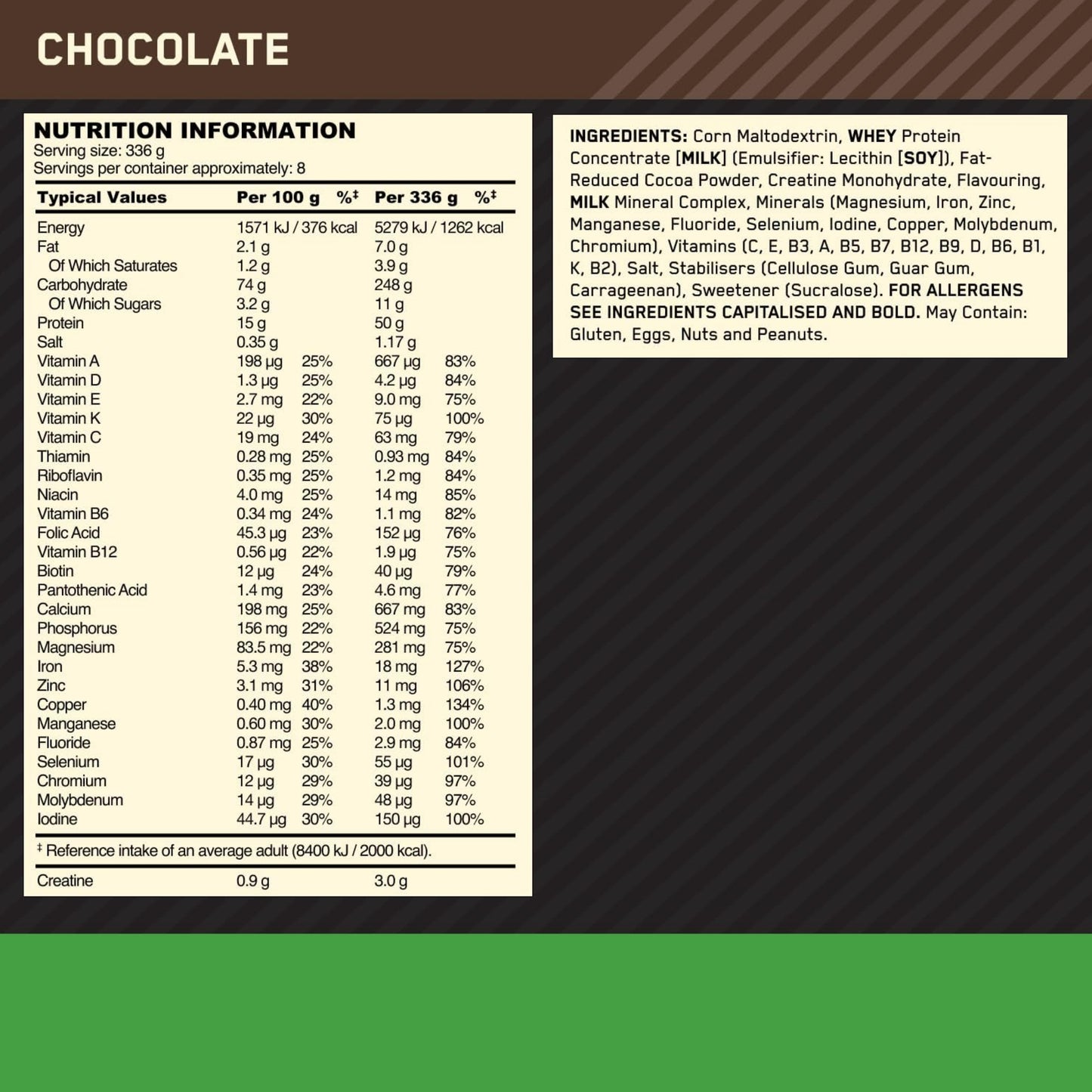 【多種口味】Optimum Nutrition Serious Mass Gainer 增重粉