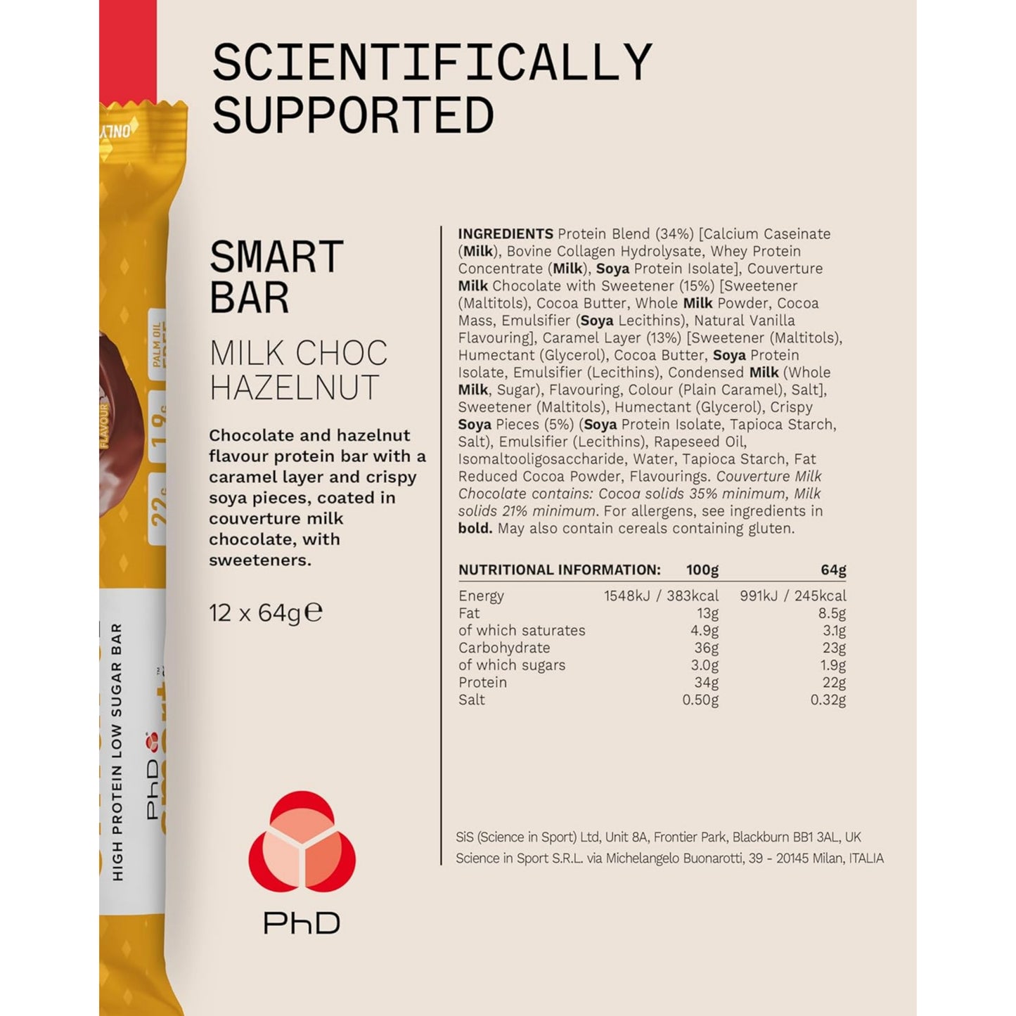 【多種口味】Phd Smart Protein Bar 蛋白棒
