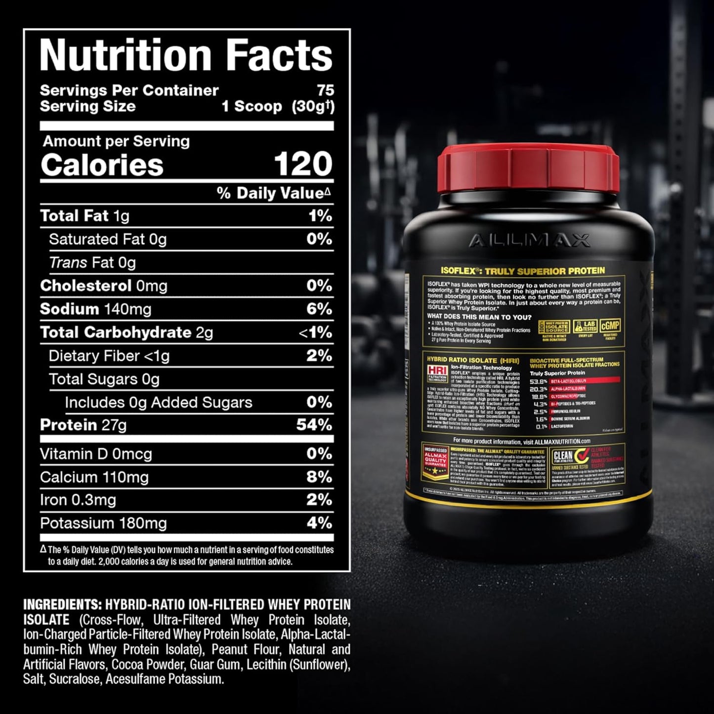 【多種口味】ALLMAX Nutrition ISOFLEX Whey Protein Isolate 乳清分離蛋白粉