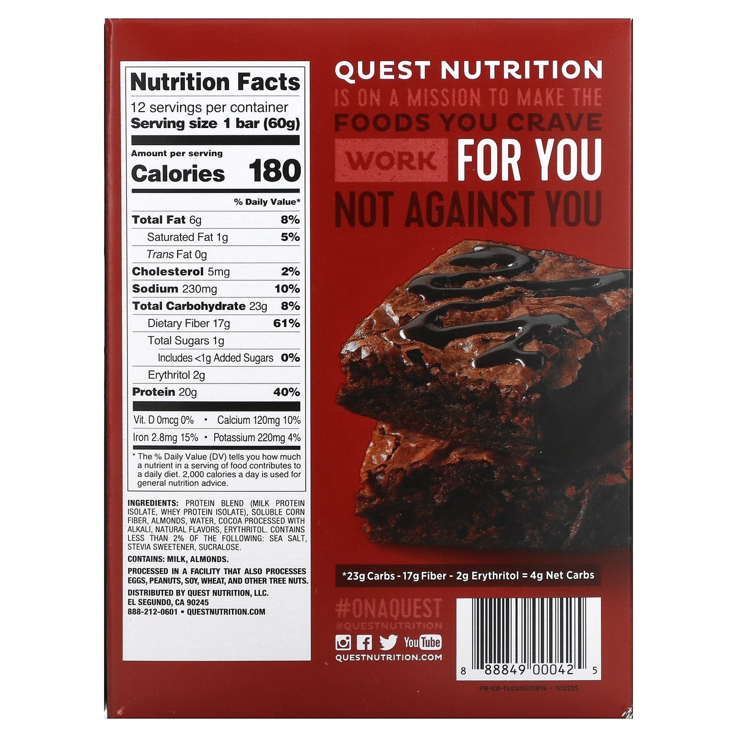 【多種口味】Quest Nutrition Protein Bar 蛋白棒