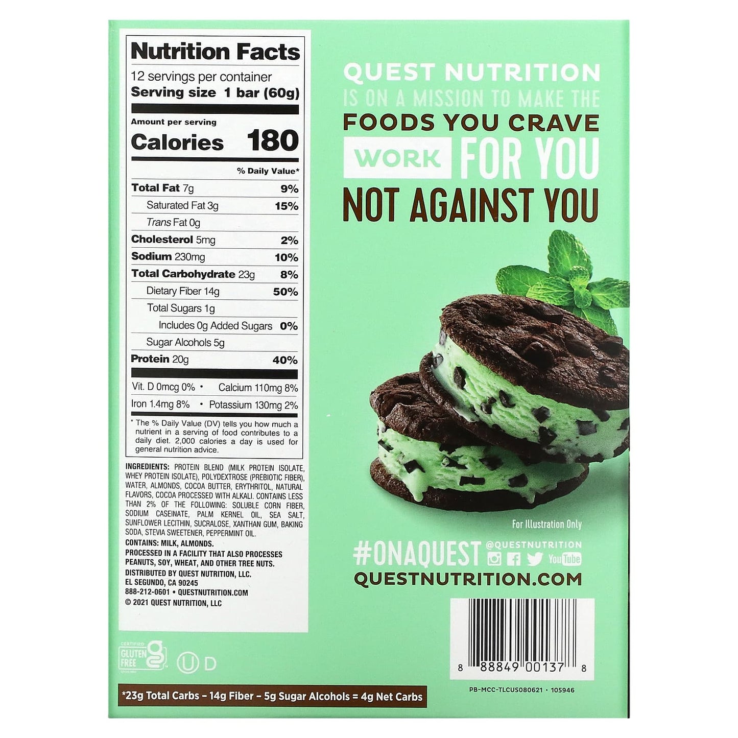 【多種口味】Quest Nutrition Protein Bar 蛋白棒