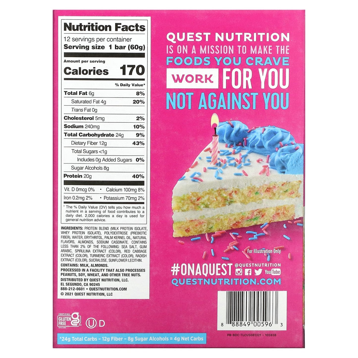 【多種口味】Quest Nutrition Protein Bar 蛋白棒