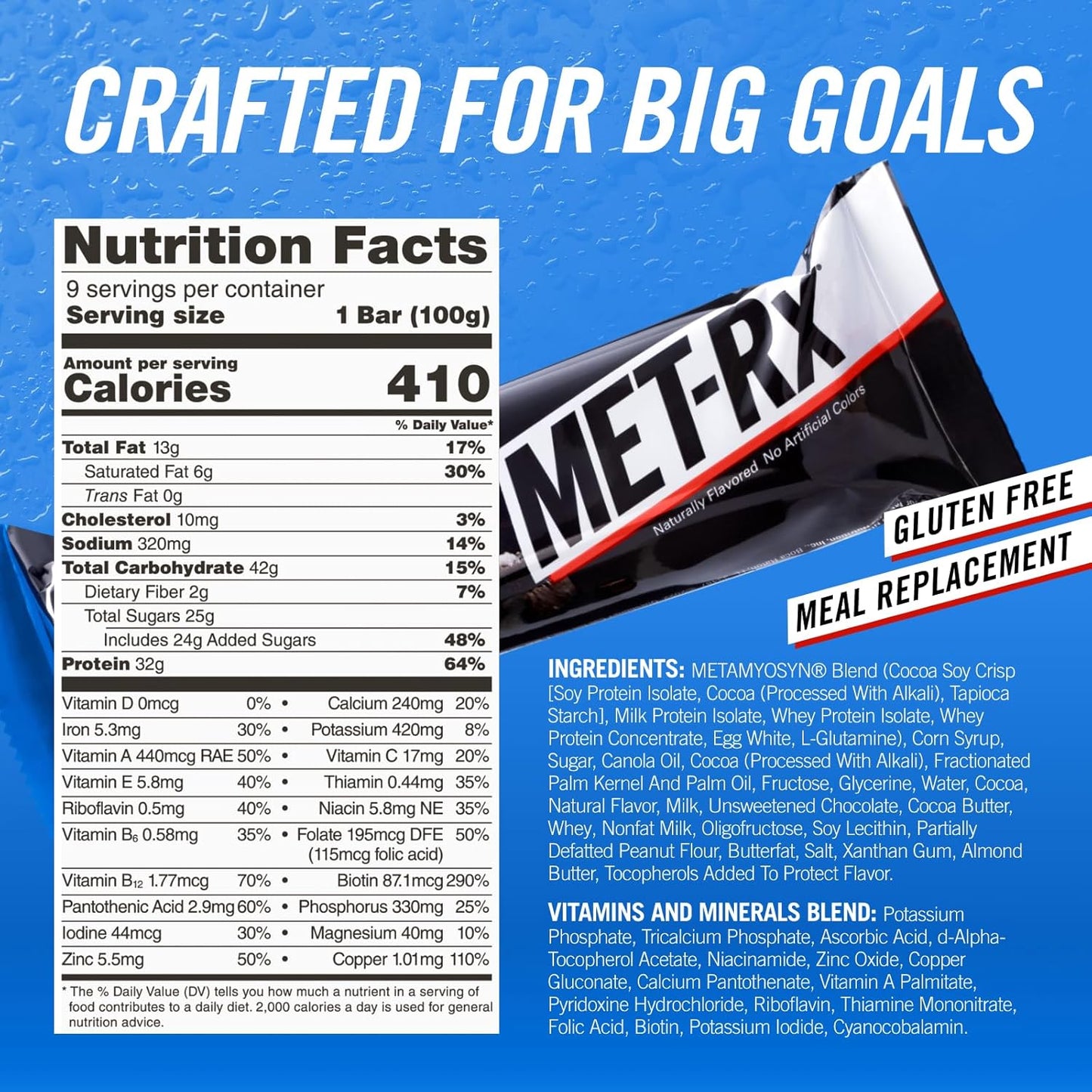 [Multiple Flavours]MET-Rx Protein Plus Meal Replacement Bar