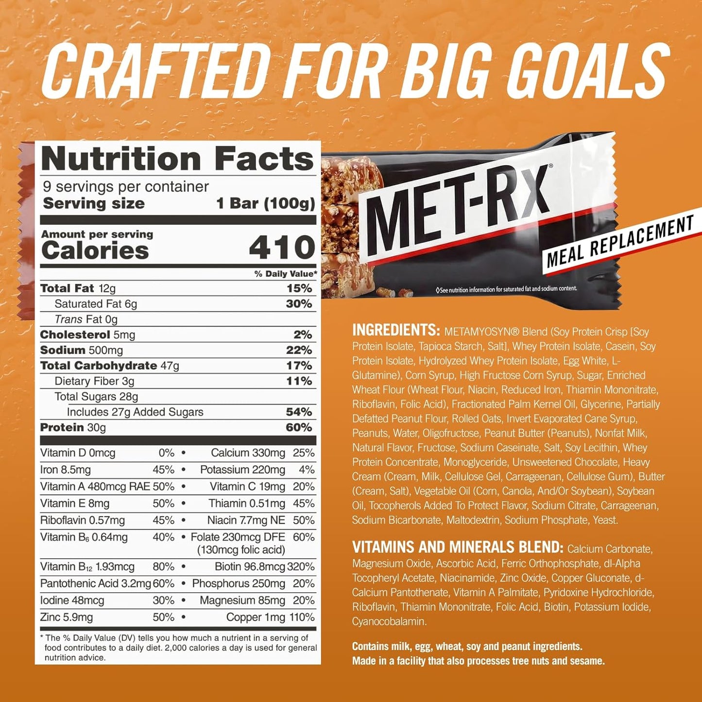 [Multiple Flavours]MET-Rx Protein Plus Meal Replacement Bar