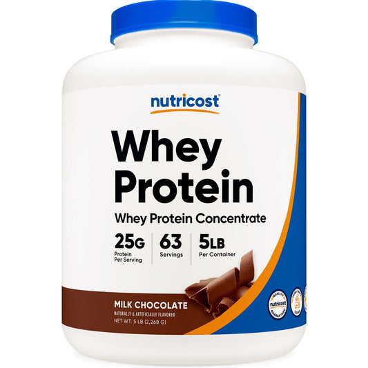 [Multiple Flavors] Nutricost Whey Protein Concentrate (5 lbs)