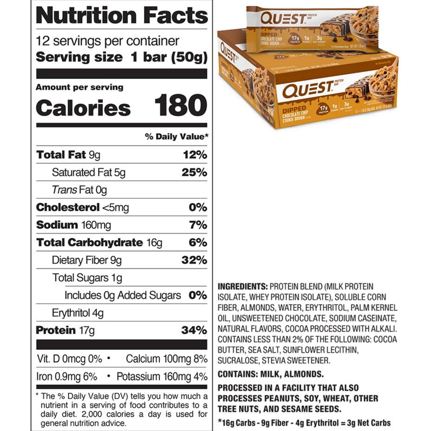 【多種口味】Quest Nutrition Protein Bar 蛋白棒