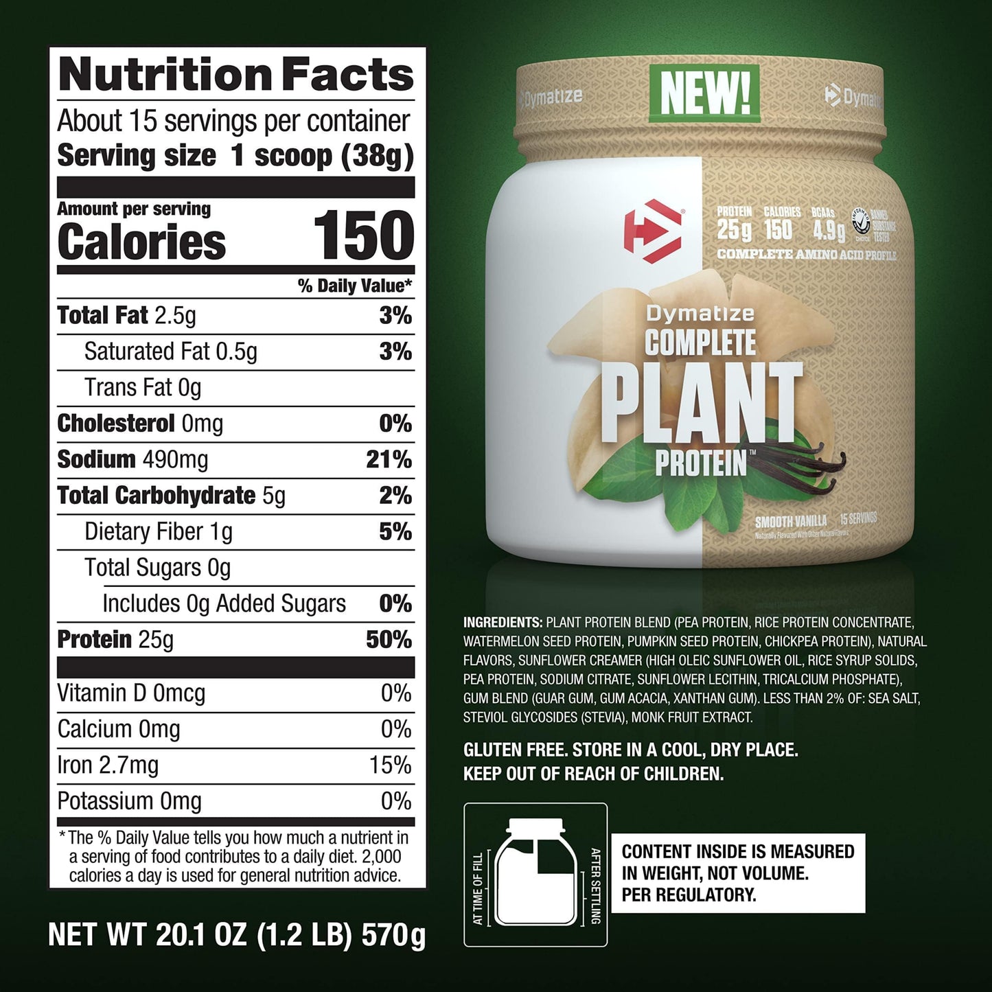 Dymatize Vegan Plant Protein Powder 素食蛋白粉