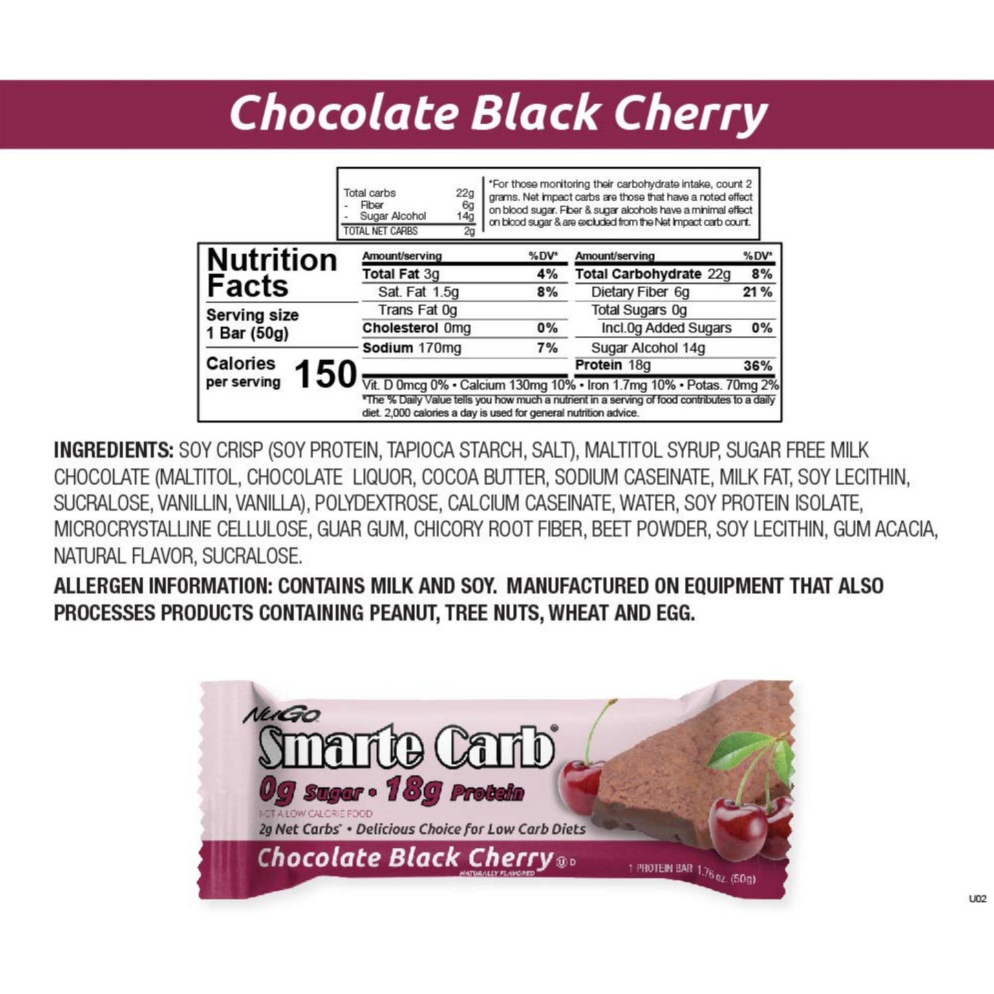 【多種口味】NuGo Smarte Carb Protein Bar 蛋白棒