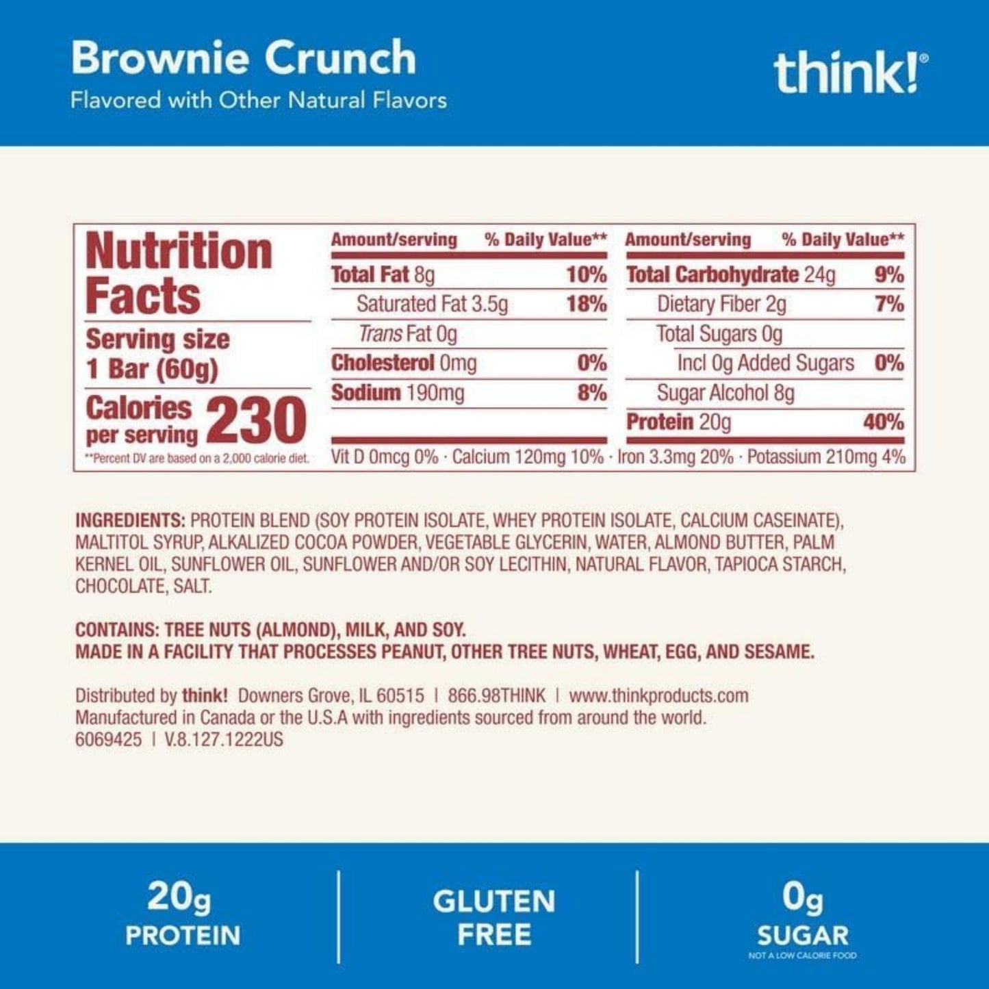 【多種口味】think! Protein Bar 蛋白棒