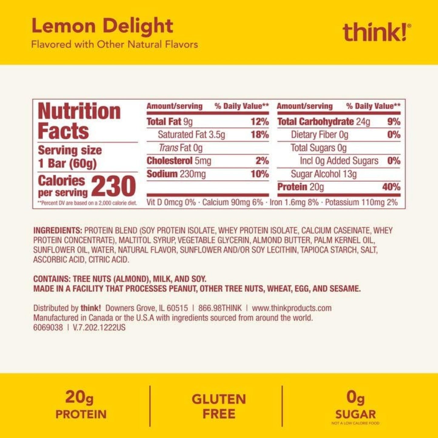 【多種口味】think! Protein Bar 蛋白棒