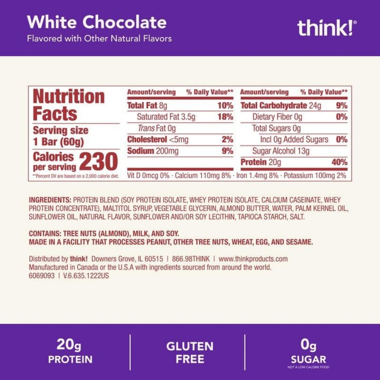 【多種口味】think! Protein Bar 蛋白棒