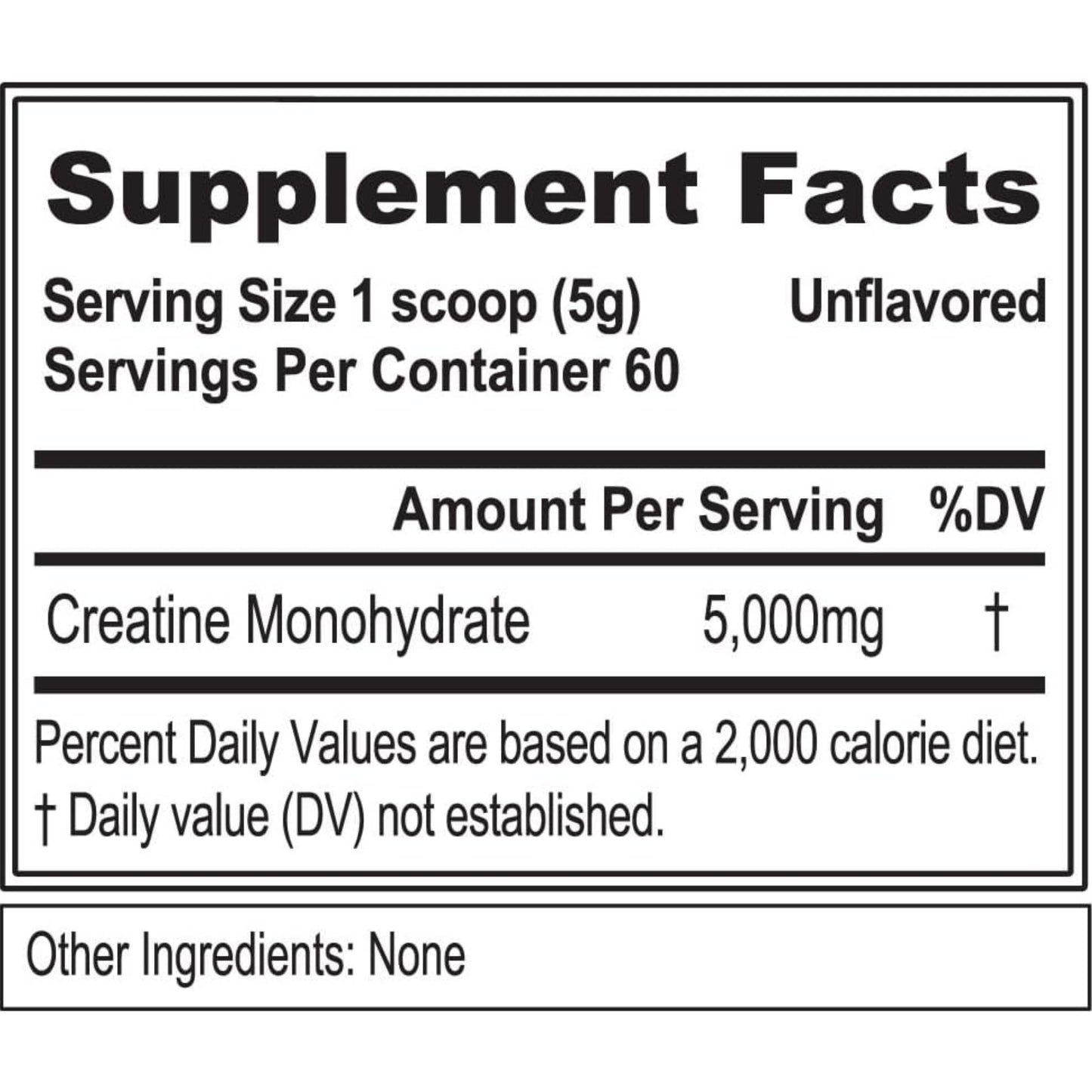 EVLution Nutrition CREATINE5000 5000mg Creatine Monohydrate 肌酸粉