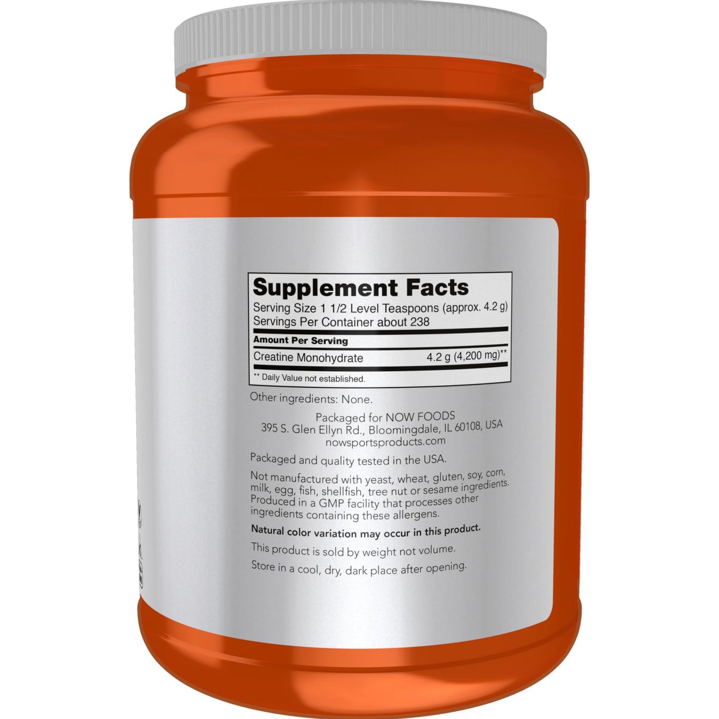 NOW Sports Micronized Creatine Powder 微粉化肌酸粉