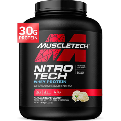 [Multiple Flavours] MuscleTech Nitro-Tech Whey Protein Powder