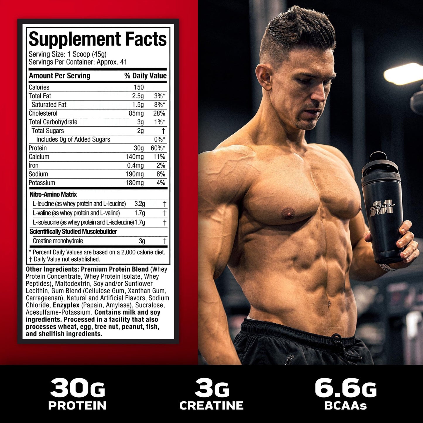 【多種口味】MuscleTech Nitro-Tech Whey Protein Powder 乳清蛋白粉