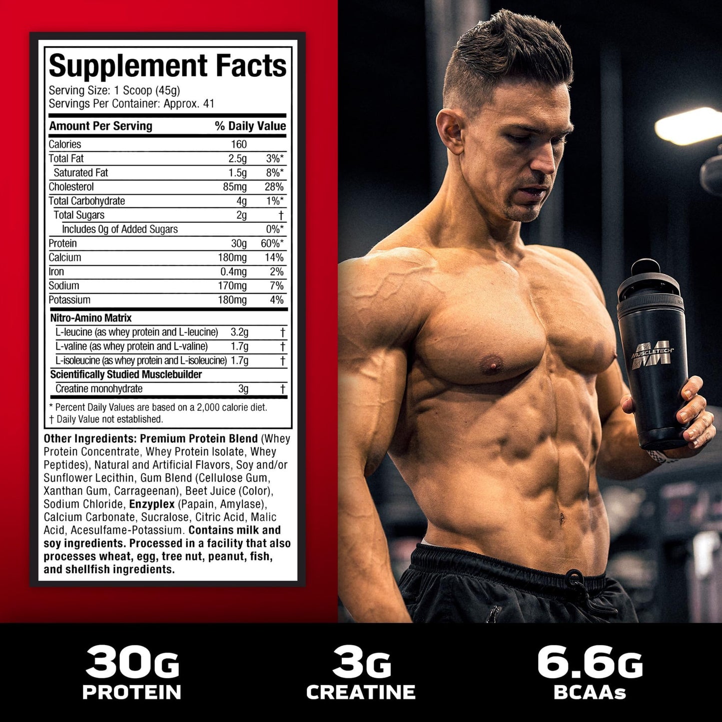 【多種口味】MuscleTech Nitro-Tech Whey Protein Powder 乳清蛋白粉