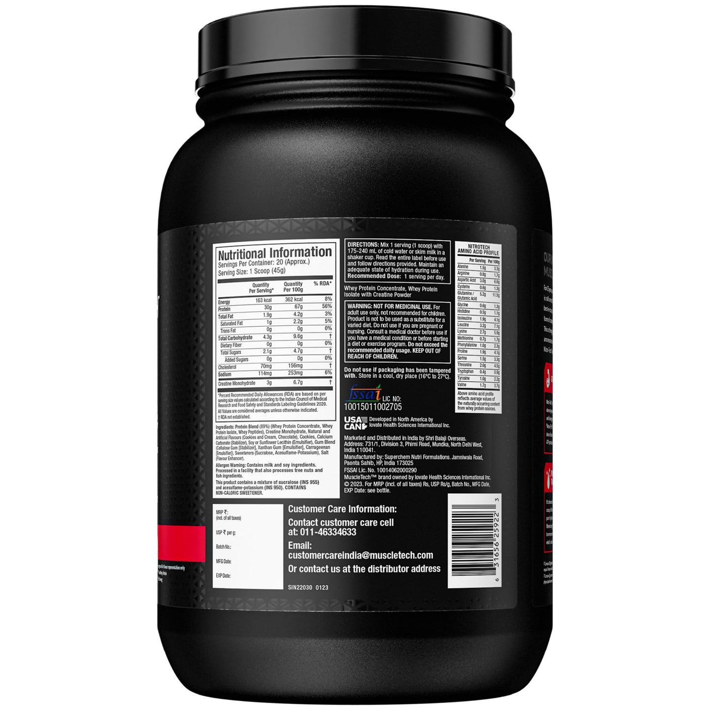 【多種口味】MuscleTech Nitro-Tech Whey Protein Powder 乳清蛋白粉