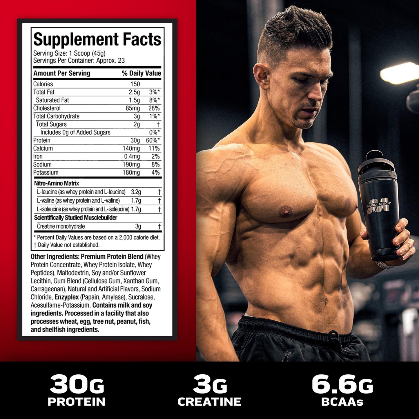 【多種口味】MuscleTech Nitro-Tech Whey Protein Powder 乳清蛋白粉