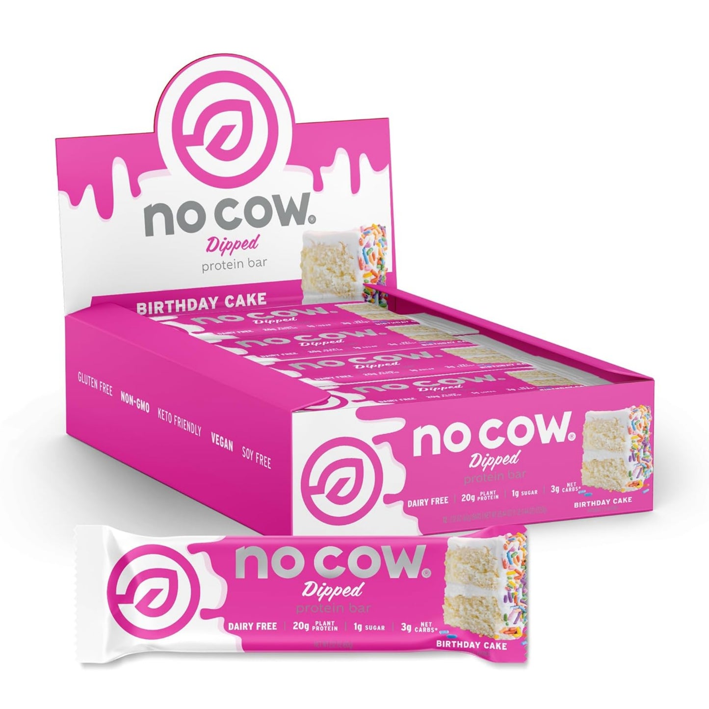 [Multiple Flavours] No Cow Plant Based Protein Bar
