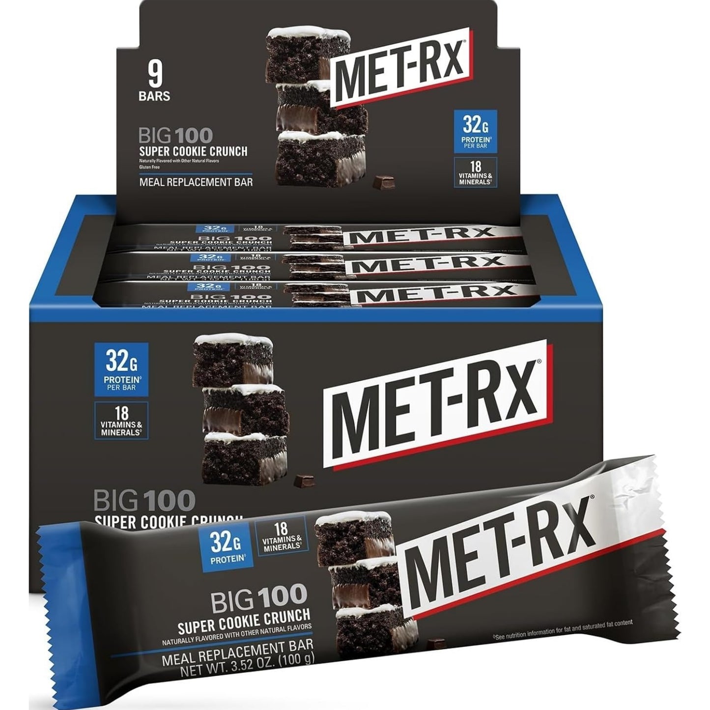 [Multiple Flavours]MET-Rx Protein Plus Meal Replacement Bar