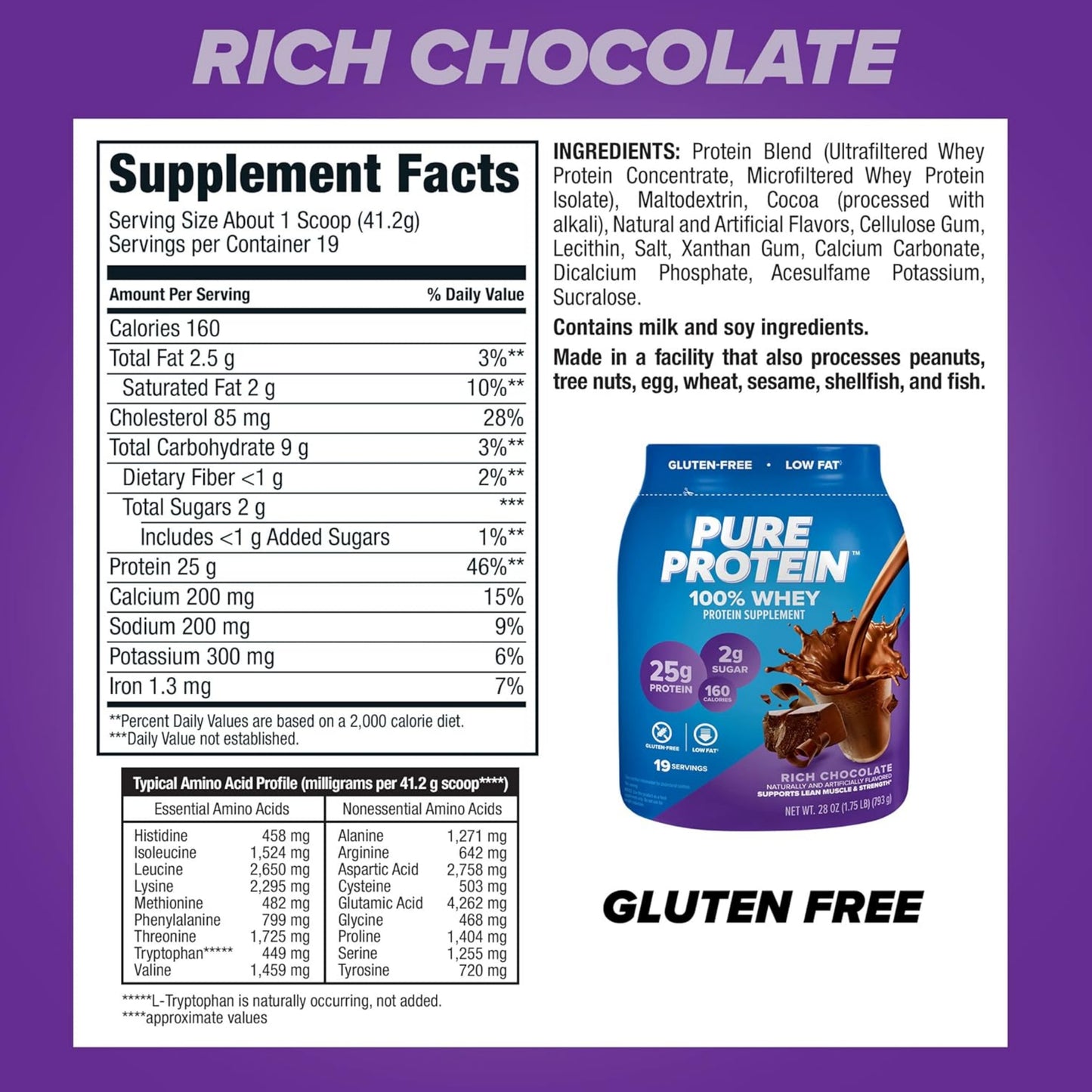 Pure Protein 100% Whey Protein 乳清蛋白粉