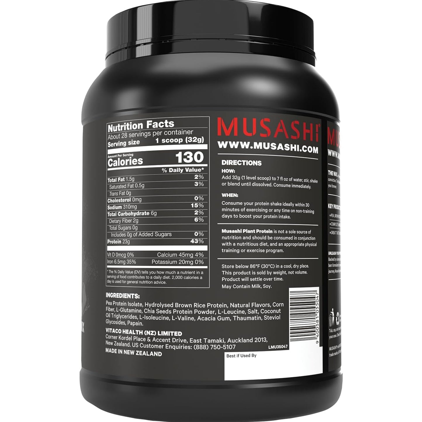 [Multiple Flavours] Musashi Plant Protein Powder