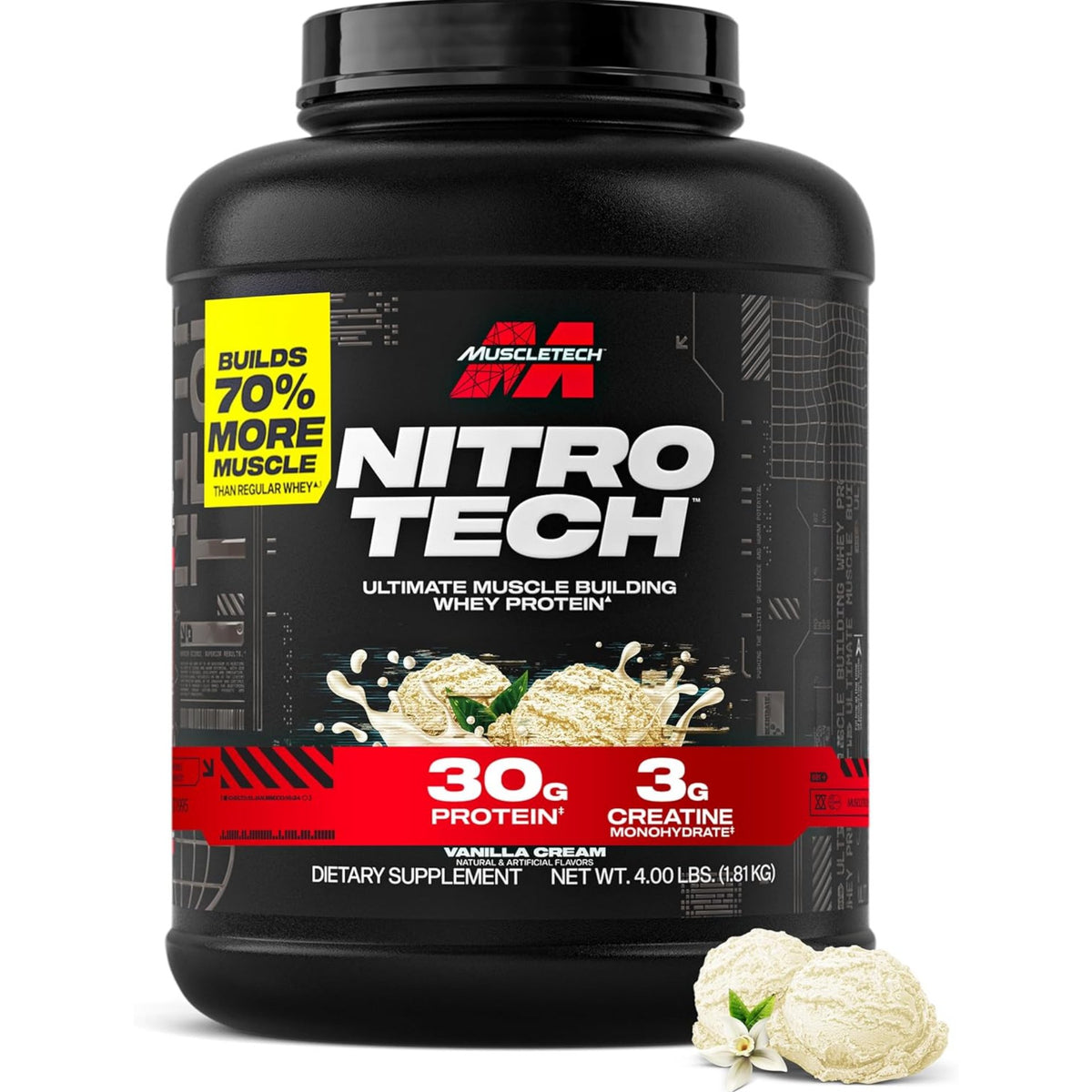 【多種口味】MuscleTech Nitro-Tech Whey Protein Powder 乳清蛋白粉