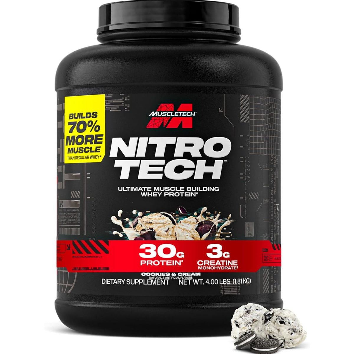 【多種口味】MuscleTech Nitro-Tech Whey Protein Powder 乳清蛋白粉