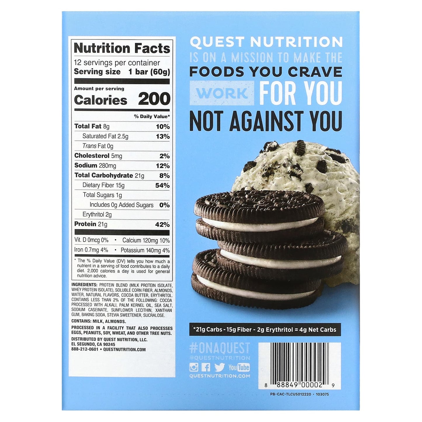 【多種口味】Quest Nutrition Protein Bar 蛋白棒