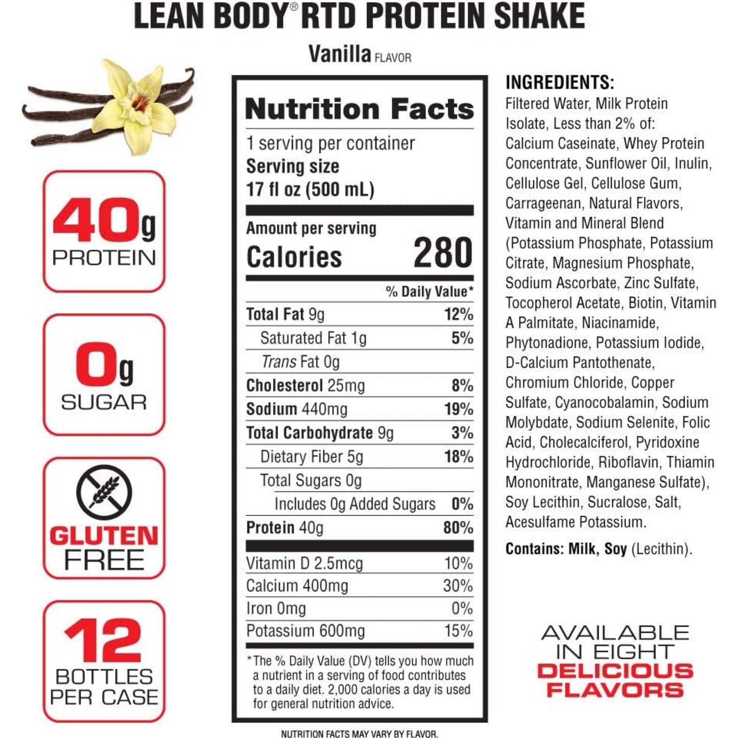 【多種口味】LABRADA Lean Body Protein Shake 蛋白奶昔
